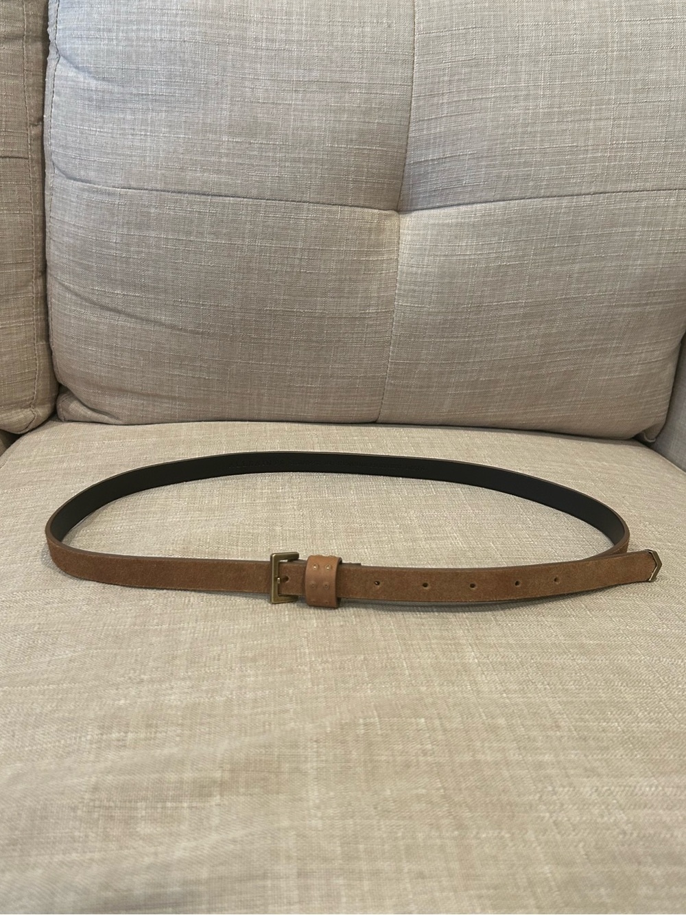 All Saints Skinny Genuine Leather Belt